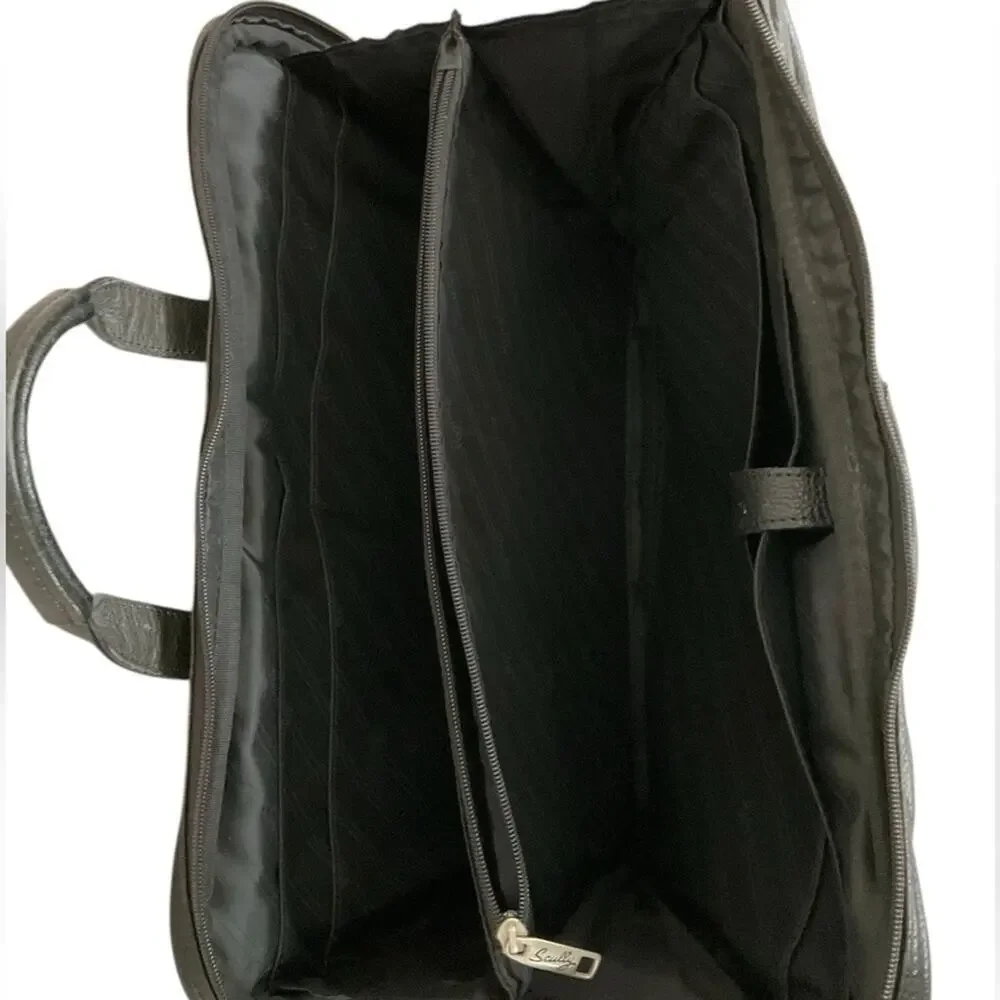 Scully Men's Black Leather Laptop Bag